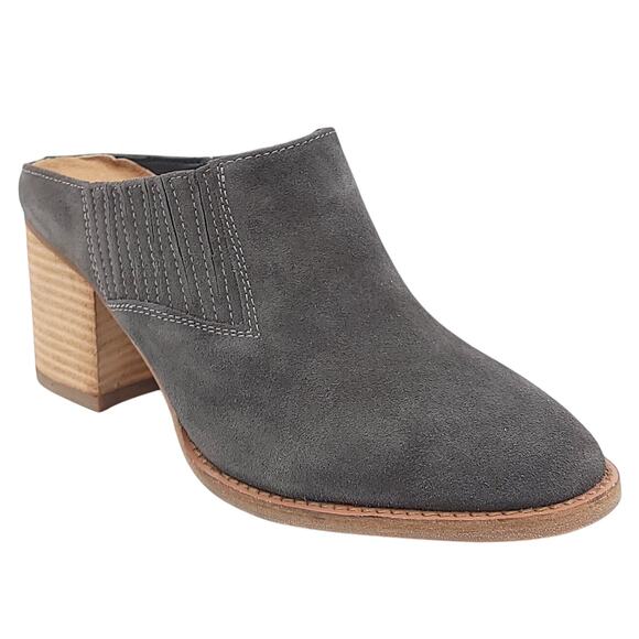 Aqua College Women Nan Waterproof Mule Heels Size US 8M Dark Grey Suede - Picture 1 of 5